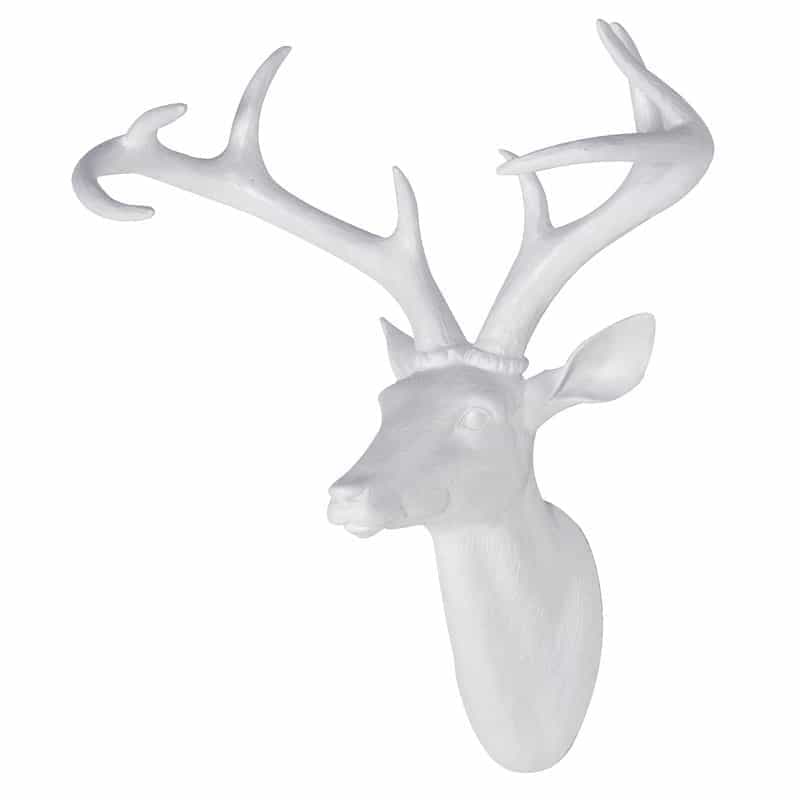 Large White Stag Head
